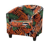 WYLEBER Funda de Sillón Club 2 Piezas,Elástica Estampada Estilo Moderno de Mediados de Siglo Fundas Sillones de Club con Funda para Cojín de Asiento,para Sillón de Salas de Estar Dormitorio(F)