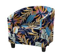 WYLEBER Funda de Sillón Club 2 Piezas,Elástica Estampada Estilo Moderno de Mediados de Siglo Fundas Sillones de Club con Funda para Cojín de Asiento,para Sillón de Salas de Estar Dormitorio(I)