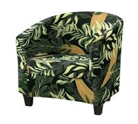 WYLEBER Funda de Sillón Club 2 Piezas,Elástica Estampada Estilo Moderno de Mediados de Siglo Fundas Sillones de Club con Funda para Cojín de Asiento,para Sillón de Salas de Estar Dormitorio(E)