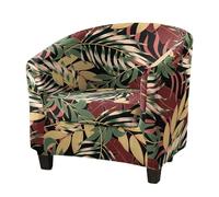 WYLEBER Funda de Sillón Club 2 Piezas,Elástica Estampada Estilo Moderno de Mediados de Siglo Fundas Sillones de Club con Funda para Cojín de Asiento,para Sillón de Salas de Estar Dormitorio(H)