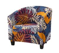 WYLEBER Funda de Sillón Club 2 Piezas,Elástica Estampada Estilo Moderno de Mediados de Siglo Fundas Sillones de Club con Funda para Cojín de Asiento,para Sillón de Salas de Estar Dormitorio(D)