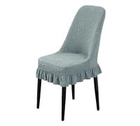 WYLEBER Fundas Sillas de Comedor Pack de 1/2/4/6,Elásticas Suaves Fit Funda de Silla Respaldo Curvo con Falda,para Restaurante Cocina Sala de Estar Dormitorio Protector de Muebles(Pine Green,6 Set)