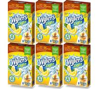 Wyler's Light Singles To Go - Media mezcla de té y media limonada de bebidas de agua - 8 varillas por caja, 6 cajas (total 48 varillas)