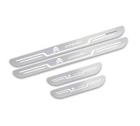 WYLFAFA 4 Piezas Protector de Umbral de Puerta para Citroen C-Zero 2009-2020, Placas de Desgaste Acero Inoxidable Accesorio Decorativo Antirayaduras,E/Silver