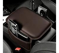 WYLFAFA Cojín para Reposabrazos de Coche Compatible para Ford Fiesta ST-Line STLine MK8 2023-2021, Funda para Consola Central de Cuero Nappa con Bolsillos de Almacenamiento,Red