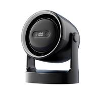 WYLFYJP Mini Ventilador 3 En 1 Con Luz LED, Sin Aspas, Eléctrico, De Escritorio, 3 Velocidades, Pequeño Y Silencioso, Con Pantalla LED, Portátil Y USB.(Black)