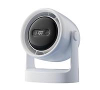 WYLFYJP Mini Ventilador 3 En 1 Con Luz LED, Sin Aspas, Eléctrico, De Escritorio, 3 Velocidades, Pequeño Y Silencioso, Con Pantalla LED, Portátil Y USB.(White)