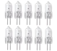 WYLIELAMSH 10Uds 6V 35W G4 Bombilla Halógena 10W 15W 20W 25W Bombilla De Araña De Cristal G4 6V 5W Blanco Cálido Halógeno Transparente Para Interiores,6V-25W