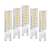 WYLIELAMSH 5pcs G9 Led Light Bulb 3w 5w 6w 7w 9w 12w Replace 40w Halogen Lamp Warm/cold White/natural White(7W/Cool White)