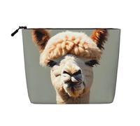 WYLXIN Alpaca Avatar - Bolsa de maquillaje de cáñamo falso, respetuosa con el medio ambiente y duradera, diseño simple, fácil de almacenar tus artículos esenciales de belleza, negro, talla única
