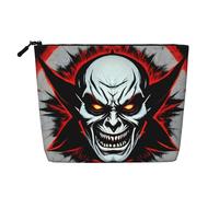 WYLXIN Bolsa de maquillaje de cáñamo falso de fantasma malvado rojo y negro. Respetuoso con el medio ambiente y duradero, diseño simple, fácil de almacenar tus artículos esenciales de belleza.