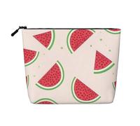 WYLXIN Bolsa de maquillaje de cáñamo falso de sandía rosa. Respetuoso con el medio ambiente y duradero, diseño simple, fácil de almacenar tus artículos esenciales de belleza.