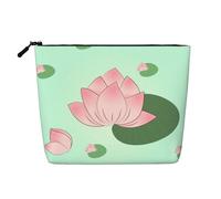 WYLXIN Bolsa de maquillaje de cáñamo falso, diseño de flores de loto esperando florecer. Respetuoso con el medio ambiente y duradero, diseño simple, fácil de almacenar tus artículos esenciales de