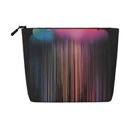 WYLXIN Colorida bolsa de maquillaje de cáñamo artificial de lluvia arcoíris. Respetuoso con el medio ambiente y duradero, diseño simple, fácil de almacenar tus artículos esenciales de belleza.