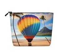 WYLXIN Hawaii Hot Air Balloon - Bolsa de maquillaje de cáñamo falso, respetuosa con el medio ambiente y duradera, diseño simple, fácil de almacenar tus artículos esenciales de belleza.