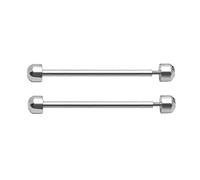 WYLZLKX 1 par de pasadores de tornillo para correa de reloj inteligente, hebilla, tubo de fricción, accesorios de repuesto para reparación de reloj, plata, 20 mm