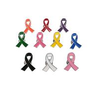 WYLZLKX 10 broches de cinta para solapa de concienciación sobre el cáncer de mama, para suministros de eventos de caridad, As Shown, Metal