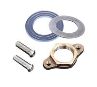 WYLZLKX Accesorios de fijación de grifo de cobre/acero inoxidable, accesorio de arandela de fijación de tuerca antiaflojamiento para grifo de un solo agujero, tapa de pie recta de cobre ensanchada de