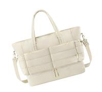 WYLZLKX Bolsa acolchada para gimnasio, bolsa de viaje de gran capacidad, bolsa de fin de semana, color crudo, 48,01 x 21,59 x 39,37 cm