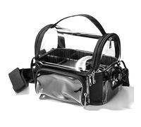 WYLZLKX Bolsa de maquillaje de viaje, bolsa de cosméticos, soporte para brochas de maquillaje, bolsa de lavado de gran capacidad, 27 x 21,5 x 20 cm, Black, about 27x21.5x20cm/10.63x8.46x7.87''