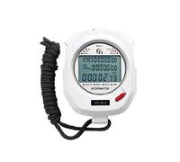 WYLZLKX Cronómetro portátil de mano resistente al agua digital LCD cronógrafo deportivo profesional cronómetro contador con correa temporizadores de cocina cuerda blanca