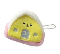WYLZLKX Little House - Monedero de juguete para niñas, monedero pequeño, bolsa de almacenamiento de auriculares de felpa para niñas, Amarillo, about 10x12cm/3.94x4.72''