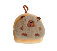 WYLZLKX Monedero de dibujos animados Capybara, bolsa de almacenamiento para auriculares, monedero pequeño, bolsa de dinero, bonitas bolsas de monedas de felpa para auriculares, Brown, about 12x8x2cm