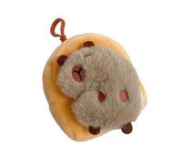 WYLZLKX Monedero de dibujos animados Capybara, bolsa de almacenamiento para auriculares, monedero pequeño, bolsa de dinero, bonitas bolsas de monedas de felpa para auriculares, Brown, about 12x8x2cm