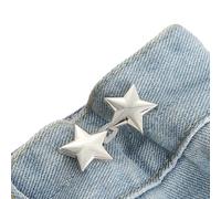 WYLZLKX Pin de botón de mezclilla con diseño de estrella, hebilla de cintura ajustable, botón en T para pantalón, ajuste de estrella, botón de cintura, sin costuras