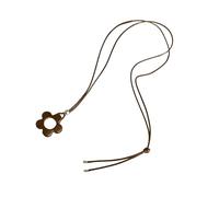 WYLZLKX Retro Inspire - Collar con colgante de flor de resina resistente con diseños huecos, 100cm/39.37inch, Resina