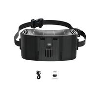 WYLZLKX Ventilador de cintura para exteriores, sin hojas, función de iluminación de carga, 120 velocidades, pequeño, portátil, fuerte, refrigeración, camping, portátil, refrigeración portátil