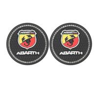 WYMKL 2 Piezas Posavasos para Portavasos de Coche para Abarth 124 Spider 2016-2019, Alfombrilla Soporta Altas Automáticas Temperaturas Antideslizante