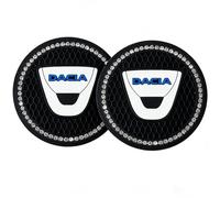 WYMKL 2 Piezas Posavasos para Portavasos de Coche para Dacia Jogger 2022-, Alfombrilla Soporta Altas Automáticas Temperaturas Antideslizante