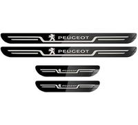 WYMKL 4 Piezas Acero Inoxidable Coche Protector Umbral Puerta para Peugeot 3008 II 2020-2023, Antiarañazos Desgaste Placas Bienvenidos Pedal Accesorio de decoración de Estilo