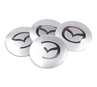 WYMKL 4 Piezas Adhesivo para Tapacubos Pegatinas para Mazda 2 3 6 Atenza CX-3 CX-4 CX-5 CX-8 CX-9 MX-5 MX-30 56mm, Tapas Centrales Pegatina Decorativa Cubo Rueda Centro Rueda para Decorar el Coche