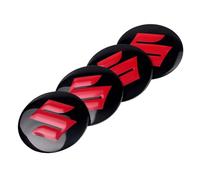 WYMKL 4 Piezas Adhesivo para Tapacubos Pegatinas para Suzuki Swift SX4 Vitara Jimny S-Cross 56mm, Tapas Centrales Pegatina Decorativa Cubo Rueda Centro Rueda para Decorar el Coche,E