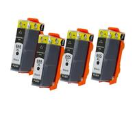 WYNAnGAI Cartucho de Tinta para HP-655 655 XL Compatible con Suministros de Impresora para Deskjet Ink Advantage 3525 4615 4625 5525 6520 6525(4PCS Black)