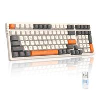 WYNAnGAI Teclado mecánico inalámbrico K96, Receptor 2 en 1, Modo Dual, 2,4G, BT5.0, interruptores Rojos Intercambiables en Caliente, compatibles con PC y teléfono Inteligente