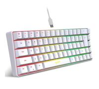 WYNAnGAI Teclado para Juegos por V200 K68 con Luces RGB, diseño de Membrana Libre de conflictos de 19 Teclas para Juegos y Uso en Oficina