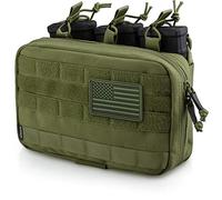 WYNEX Bolsa táctica de administración mag para Herramientas Molle, Organizador médico EMT con Soporte de Cargador Triple apilador para Parche M4 M16 Incluido, Color Verde Militar