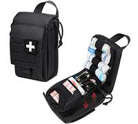 WYNEX Bolsa táctica de primeros auxilios, diseño cortado con láser, bolsa Molle EMT, bolsa de supervivencia IFAK, bolsa de supervivencia, organizadora médica de emergencia, incluye parche de cruz roja