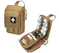 WYNEX Bolsa táctica de primeros auxilios, diseño cortado con láser, bolsa Molle EMT, bolsa de supervivencia IFAK, bolsa de supervivencia, organizadora médica de emergencia, incluye parche de cruz roja