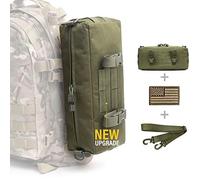 WYNEX Bolsa táctica Molle de Incremento, Vertical EDC Utility Pouches Sling Bag Militar Multiuso Gran Capacidad con Correa para el Hombro Accesorio Impermeable Diseño Modular (Verde Ejército