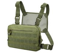 WYNEX Bolsa táctica para el pecho, kit de reconocimiento, bolsa frontal de combate EDC para juego de guerra