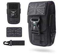WYNEX Bolsa táctica para teléfono Molle con hebilla de brújula, funda táctica para teléfono celular, bolsa universal para cinturón para IP 13/12/11 Max, Black, Talla única