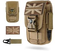 WYNEX Bolsa táctica para teléfono Molle con hebilla de brújula, funda táctica para teléfono celular, bolsa universal para cinturón para IP 13/12/11 Max, Tan, Talla única