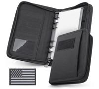 WYNEX Cuaderno TáCtico Padfolio Con 80 Hojas, Cuaderno Militar Militar, Carpeta TáCtica Con Cremallera Para Equipo TáCtico Y Organizador, Recargable, A5, 6 Anillas