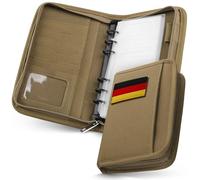 WYNEX Cuaderno TáCtico Padfolio Con 80 Hojas, Cuaderno Militar Militar, Carpeta TáCtica Con Cremallera Para Equipo TáCtico Y Organizador, Recargable, A5, 6 Anillas