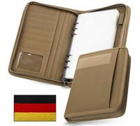 WYNEX Cuaderno TáCtico Padfolio Con 80 Hojas, Cuaderno Militar Militar, Carpeta TáCtica Con Cremallera Para Equipo TáCtico Y Organizador, Recargable, A5, 6 Anillas