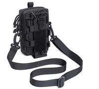 WYNEX Molle EDC Bolsa de Cinturón, Bolsa Táctica Utilitaria Organizadora Porta Botellas de Agua Pequeña Bolsa de Herramientas Compacta Ajustable con Correa de Hombro para Senderismo
